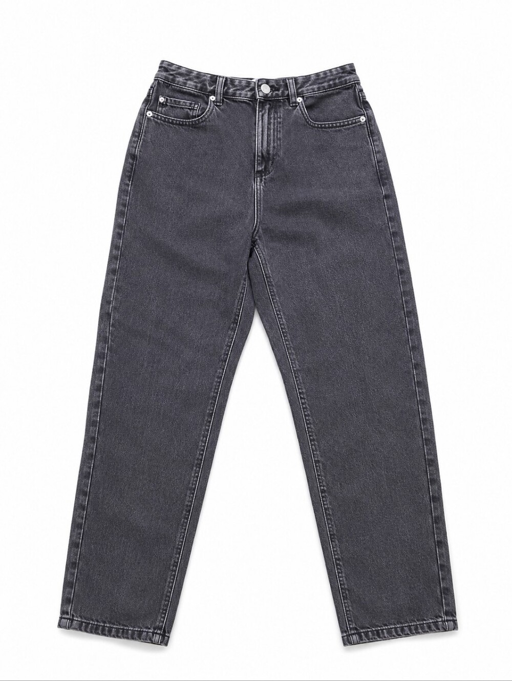​Dynamite Claudia High Rise Straight Leg Ankle Jeans Dark Washed Grey Charcoal